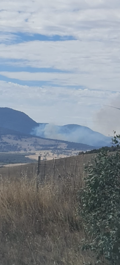 smoke from a fire at Warrak