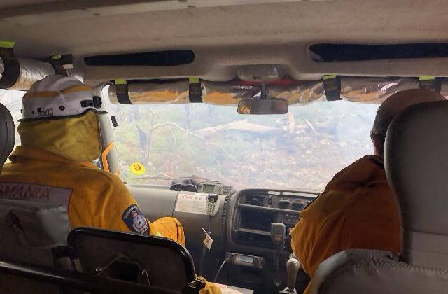 fire fighters in a truck